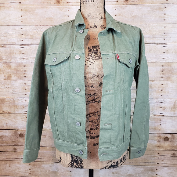 Levi's Other - Levi's Boys Olive Green Trucker Jean Jacket Cotton